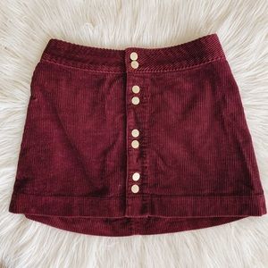 Abercrombie & Fitch || Button Skater Skirt